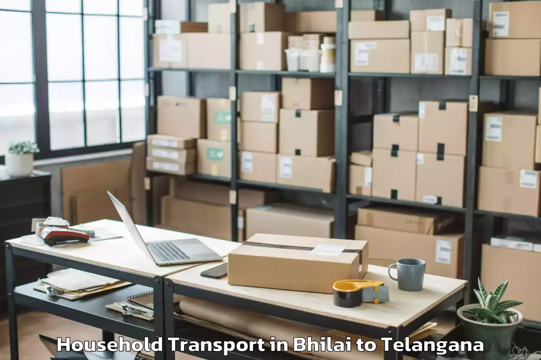 Top Bhilai to Nalgonda Household Transport Available